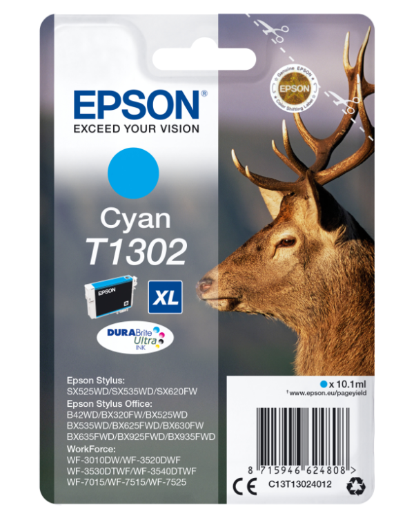 Epson Stag T1302 cartucho de tinta 1 pieza(s) Original Alto rendimiento (XL)