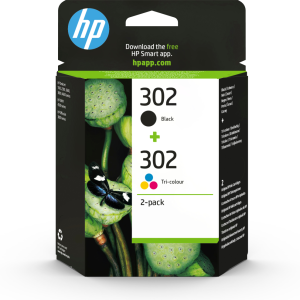 HP 302 2-pack Black/Tri-colour Original Ink Cartridges cartucho de tinta 2 pieza(s) Rendimiento estándar Negro, Cian, Magenta, Amarillo