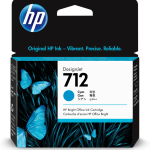 HP 712 29-ml Cyan DesignJet Ink Cartridge cartucho de tinta 1 pieza(s) Original Rendimiento estándar