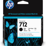 HP 712 80-ml Black DesignJet Ink Cartridge cartucho de tinta 1 pieza(s) Original Alto rendimiento (XL)