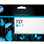 HP 727 130-ml Cyan DesignJet Ink Cartridge cartucho de tinta 1 pieza(s) Original Rendimiento estándar