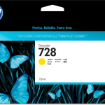 HP 728 130-ml Yellow DesignJet Ink Cartridge cartucho de tinta 1 pieza(s) Original Rendimiento estándar