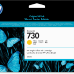 HP 730 130-ml Yellow DesignJet Ink Cartridge cartucho de tinta 1 pieza(s) Original Rendimiento estándar