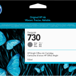 HP 730 130-ml Gray DesignJet Ink Cartridge cartucho de tinta 1 pieza(s) Original Rendimiento estándar