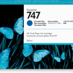 HP 747 300-ml Chromatic Blue DesignJet Ink Cartridge cartucho de tinta 1 pieza(s) Original Rendimiento estándar Azul cromático