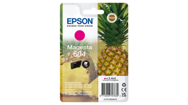 Epson 604 cartucho de tinta 1 pieza(s) Compatible Rendimiento estándar Magenta