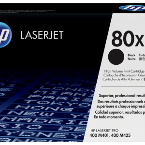 HP 80X High Yield Black Original LaserJet Toner Cartridge cartucho de tóner 1 pieza(s)