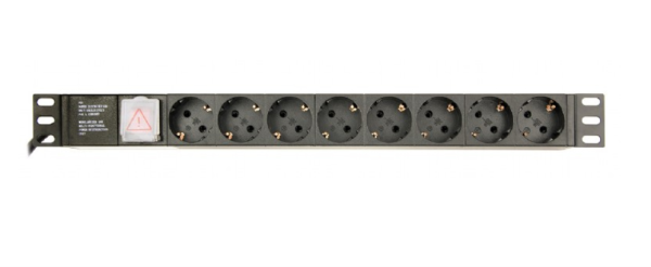 Gembird EG-PDU-014-C14 unidad de distribución de energía (PDU) 8 salidas AC 1U Negro