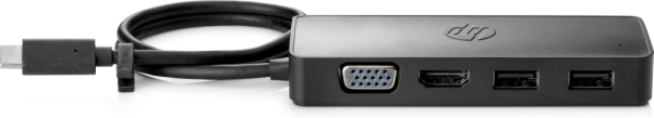 HP USB-C Travel Hub G2 Alámbrico USB 3.2 Gen 1 (3.1 Gen 1) Type-C Negro